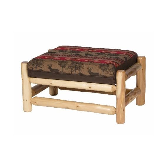 Rocky Top Rustic Cedar Chair and a Half Ottoman