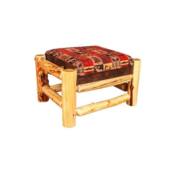 Rocky Top Rustic Cedar Club Chair Ottoman