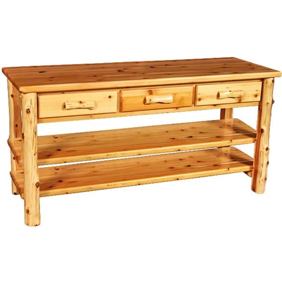 Rocky Top Rustic Cedar Three Drawer Entertainment Center