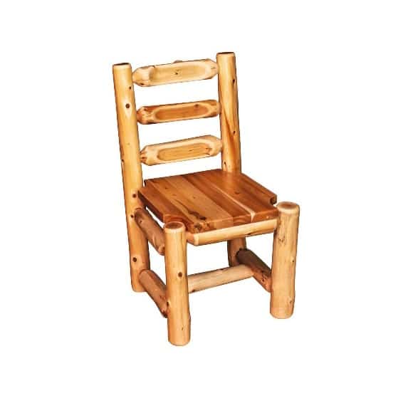 Rocky Top Cedar Low Back Dining Chair with Ladder Back & Wood Seat