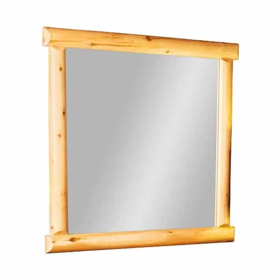 Rocky Top Rustic Cedar Log Framed Mirror - Small