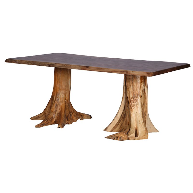 Barkman Furniture Live Edge Double Stump Table