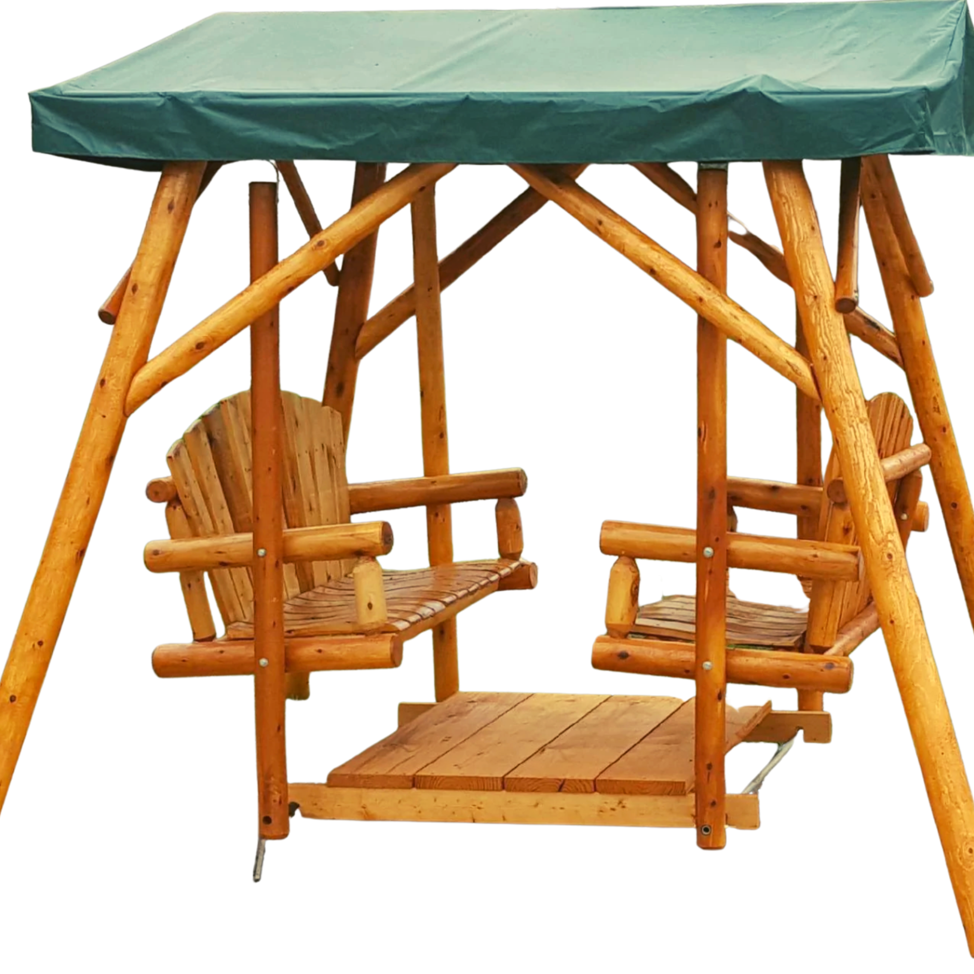 Moon Valley Rustic Double Glider Swing-Rustic Furniture Marketplace