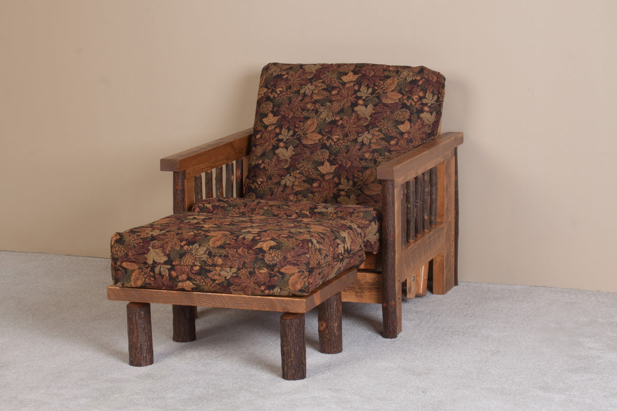 Viking Log Sawtooth Hickory Loveseat Futon