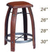 Southern Splinter Wine Barrel Bistro Table Set-Rustic Furniture Marketplace