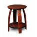 Southern Splinter Barrel Side Table with Shelf-Rustic Furniture Marketplace