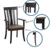 Barkman Furniture Astoria Arm Chair - Modern Dining Chair-Rustic Furniture Marketplace