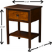 Barkman Furniture Chesapeaka 1-Drawer Nightstand-Rustic Furniture Marketplace