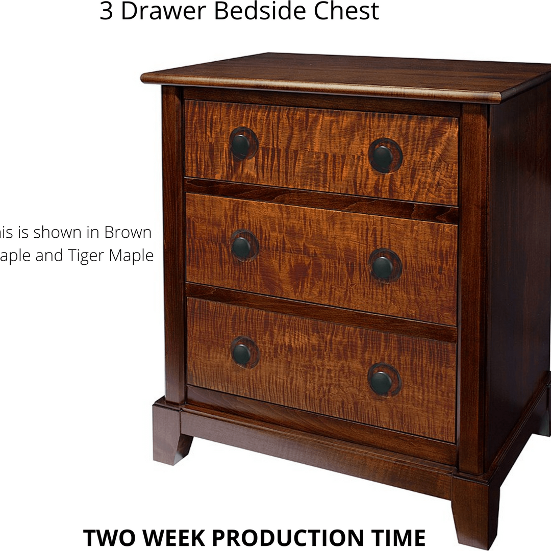 Barkman Furniture Chesapeaka 3-Drawer Bedside Chest-Rustic Furniture Marketplace