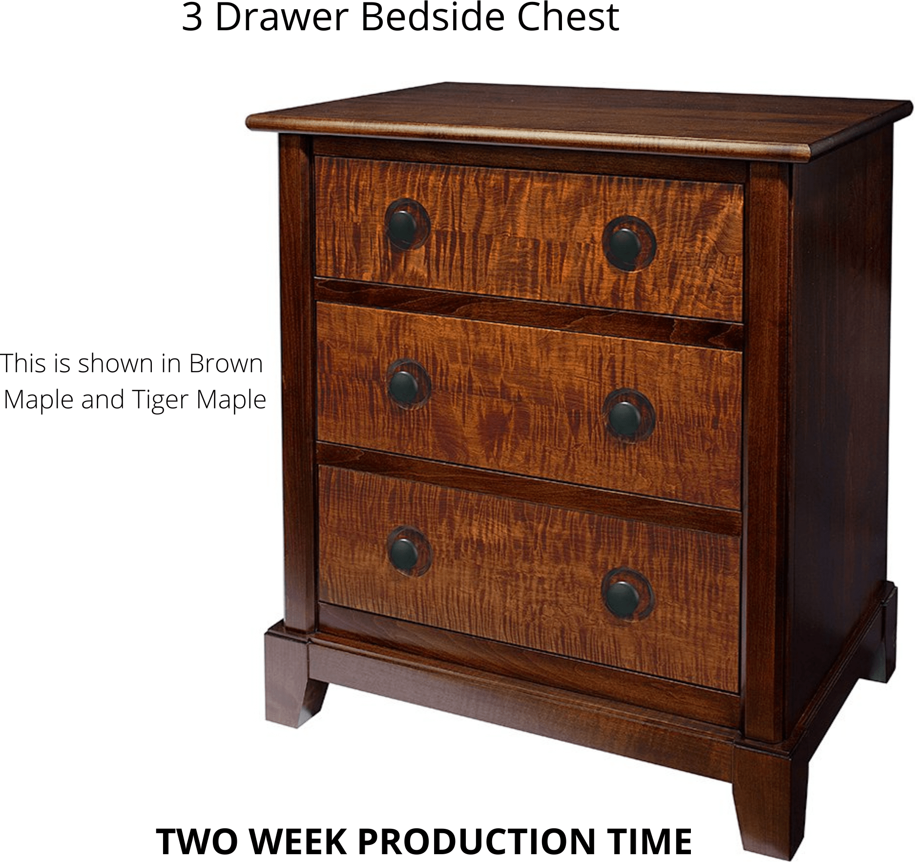 Barkman Furniture Chesapeaka 3-Drawer Bedside Chest-Rustic Furniture Marketplace