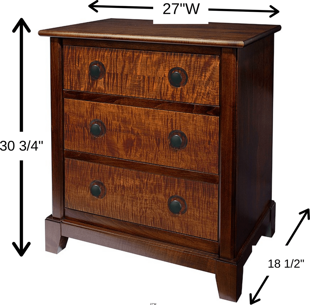Barkman Furniture Chesapeaka 3-Drawer Bedside Chest-Rustic Furniture Marketplace