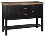 Barkman Furniture Double Curve Server - Hutch Cabinet with Bottom Shelf-Rustic Furniture Marketplace