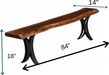 Barkman Furniture Live Edge Bench with Double Curved Base-Rustic Furniture Marketplace