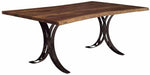 Barkman Furniture Live Edge Dining Table with Double Curved Base-Rustic Furniture Marketplace