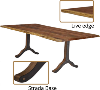 Barkman Furniture Strada Base Dining Table - Elegant Dining Table-Rustic Furniture Marketplace