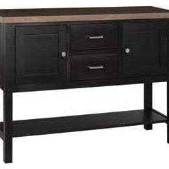 Barkman Furniture Studio Round Buffet Table with Storage-Rustic Furniture Marketplace