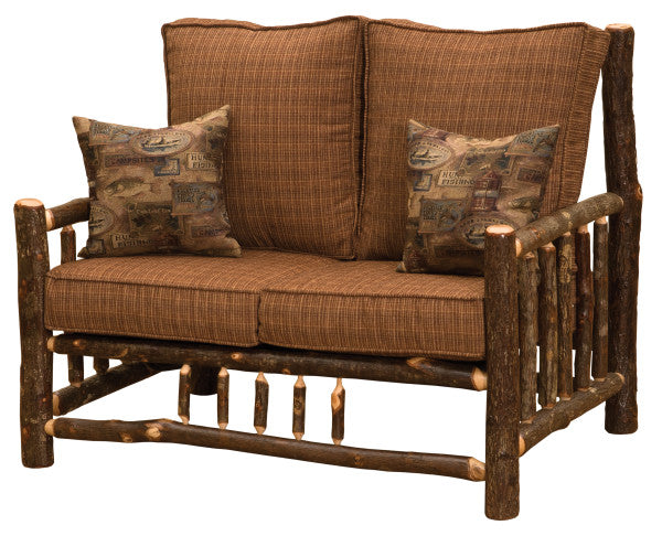 Fireside Lodge Hickory Log Loveseat