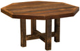 Fireside Lodge Barnwood Octagon Dining Table with Artisan Top-Rustic Furniture Marketplace