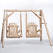 Lakeland Mills Cedar Log Double Chair Swing-Rustic Furniture Marketplace