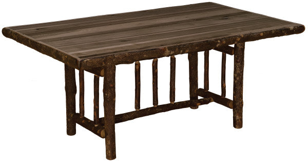 Fireside Lodge Hickory Rectangular Lodge Dining Table-Rustic Furniture Marketplace