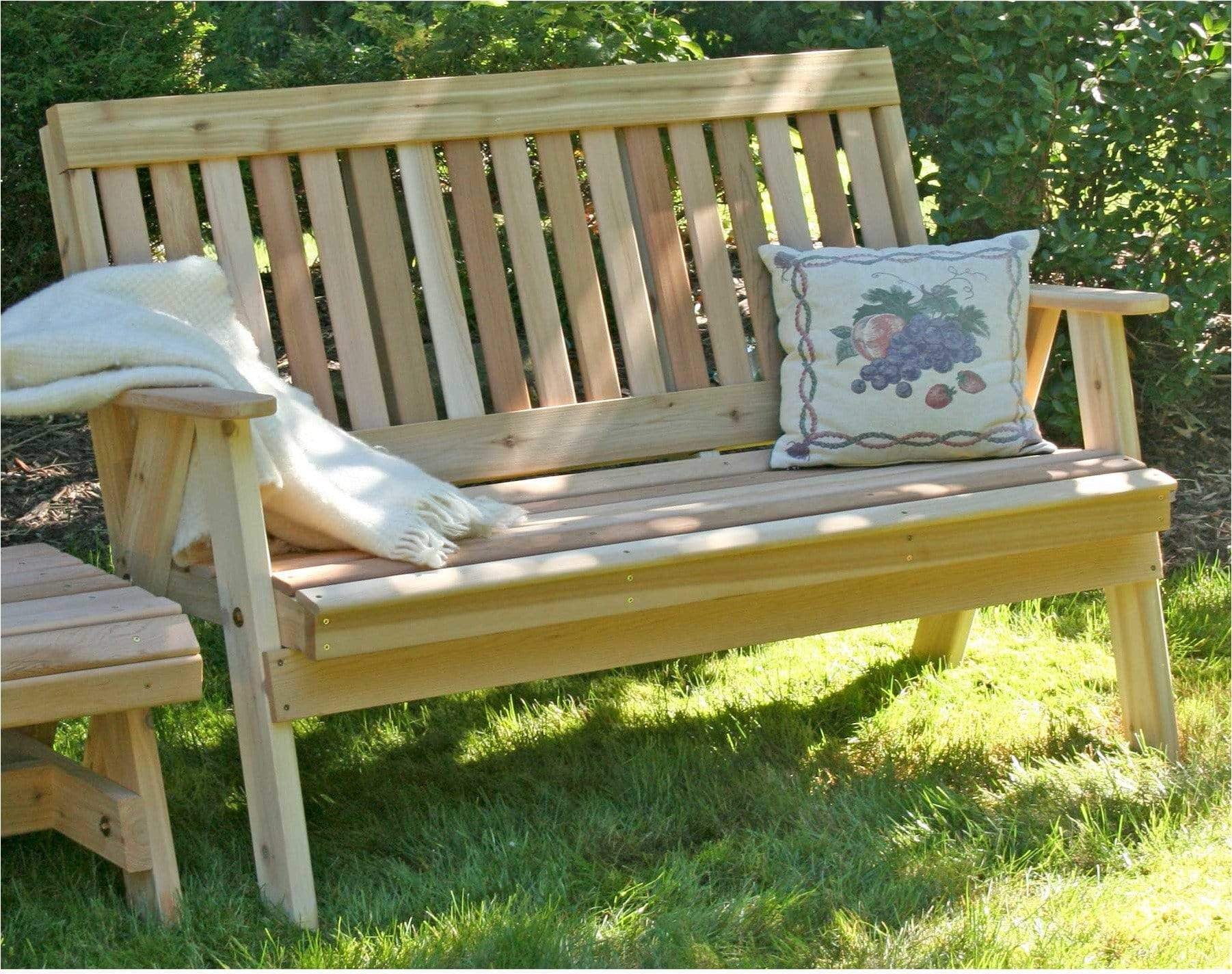 Creekvine Designs 2' Cedar Countryside Garden Bench-Rustic Furniture Marketplace