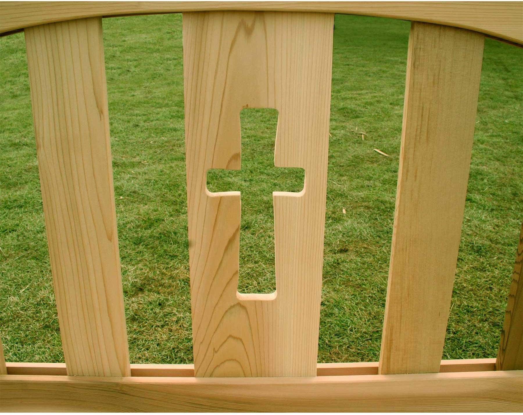 Creekvine Designs 2' Cedar Holy Cross Garden Bench-Rustic Furniture Marketplace