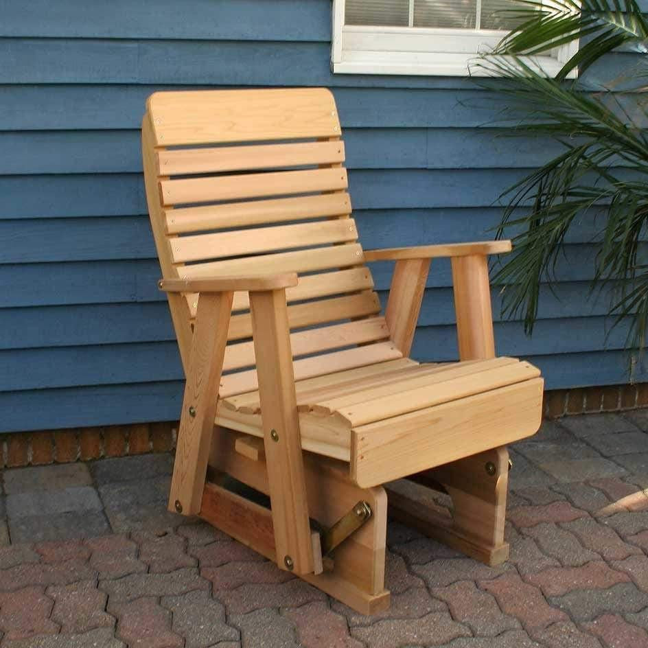 Creekvine Designs 2' Cedar Twin Ponds Rocking Glider-Rustic Furniture Marketplace