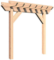 Creekvine Designs 3' Rough Cut Cedar Monterrey Pergola-Rustic Furniture Marketplace