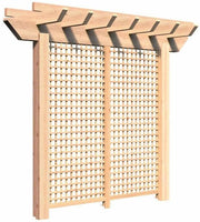 Creekvine Designs 3' Rough Cut Cedar Monterrey Pergola with Lattice-Rustic Furniture Marketplace