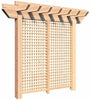 Creekvine Designs 3' Rough Cut Cedar Monterrey Pergola with Lattice-Rustic Furniture Marketplace