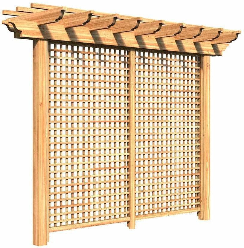 Creekvine Designs 3' Treated Pine Monterrey Pergola with Lattice-Rustic Furniture Marketplace