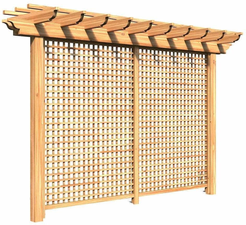 Creekvine Designs 3' Treated Pine Monterrey Pergola with Lattice-Rustic Furniture Marketplace