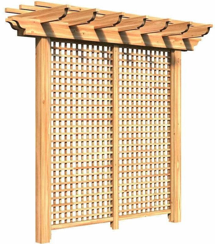 Creekvine Designs 3' Treated Pine Monterrey Pergola with Lattice-Rustic Furniture Marketplace