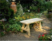 Creekvine Designs 30" Treated Pine Traditional Garden Bench-Rustic Furniture Marketplace
