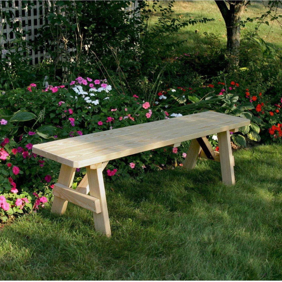 Creekvine Designs 30" Treated Pine Traditional Garden Bench-Rustic Furniture Marketplace