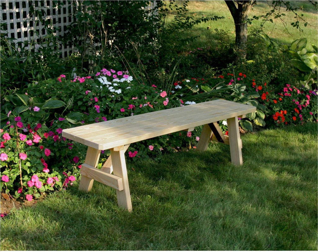 Creekvine Designs 30" Treated Pine Traditional Garden Bench-Rustic Furniture Marketplace