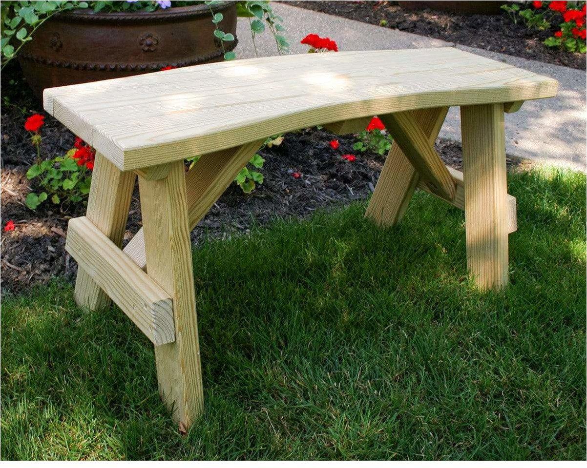 Creekvine Designs 36" Treated Pine Curved Bench-Rustic Furniture Marketplace