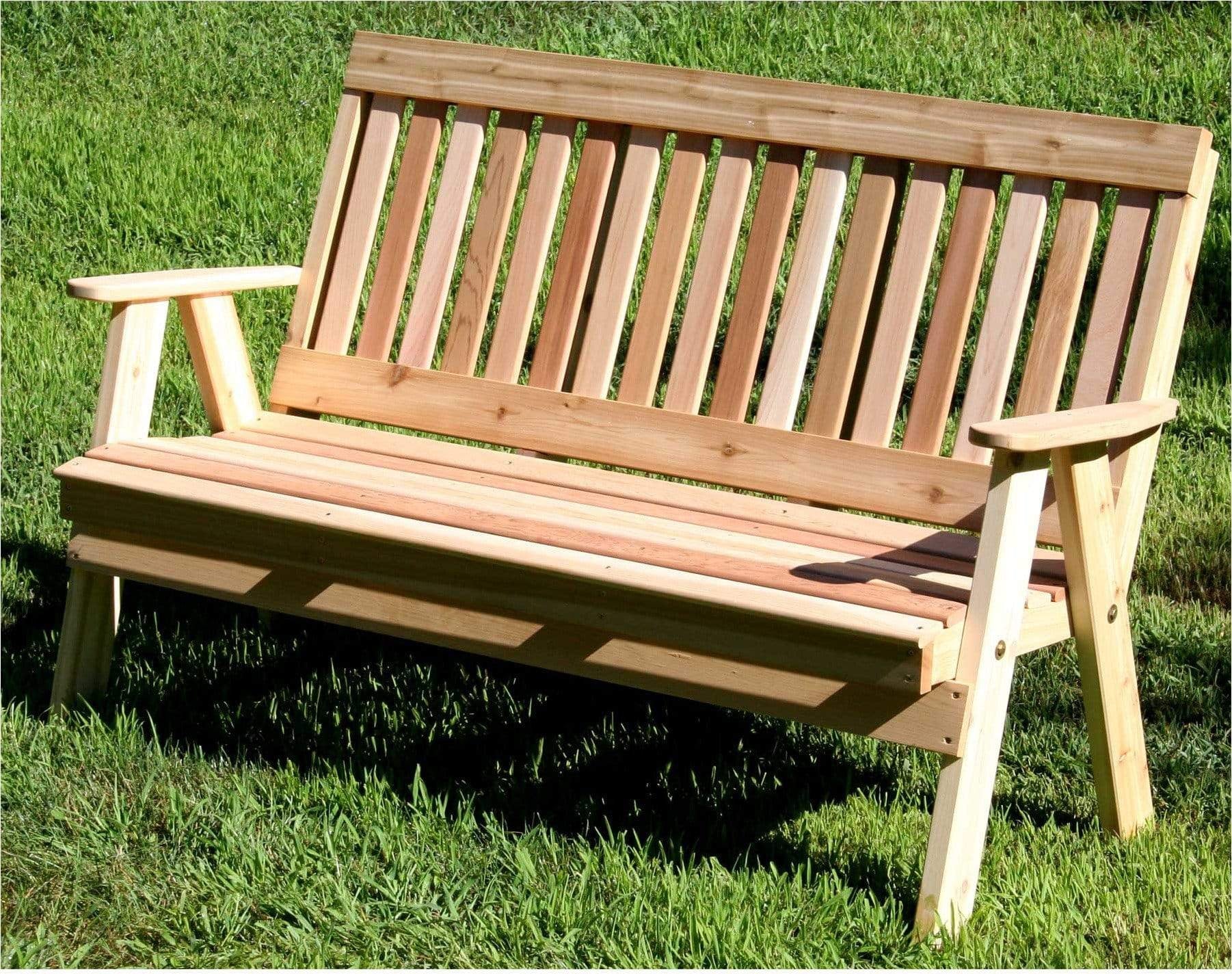 Creekvine Designs 4' Cedar Countryside Garden Bench-Rustic Furniture Marketplace
