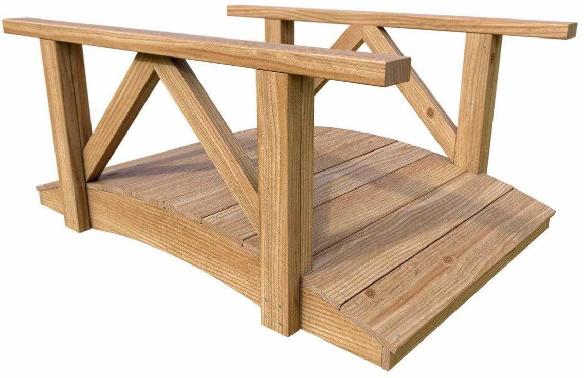 Creekvine Designs 4' Cedar Pearl River Garden Bridge-Rustic Furniture Marketplace