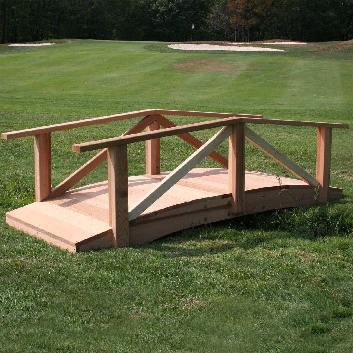 Creekvine Designs 4' Cedar Pearl River Garden Bridge-Rustic Furniture Marketplace