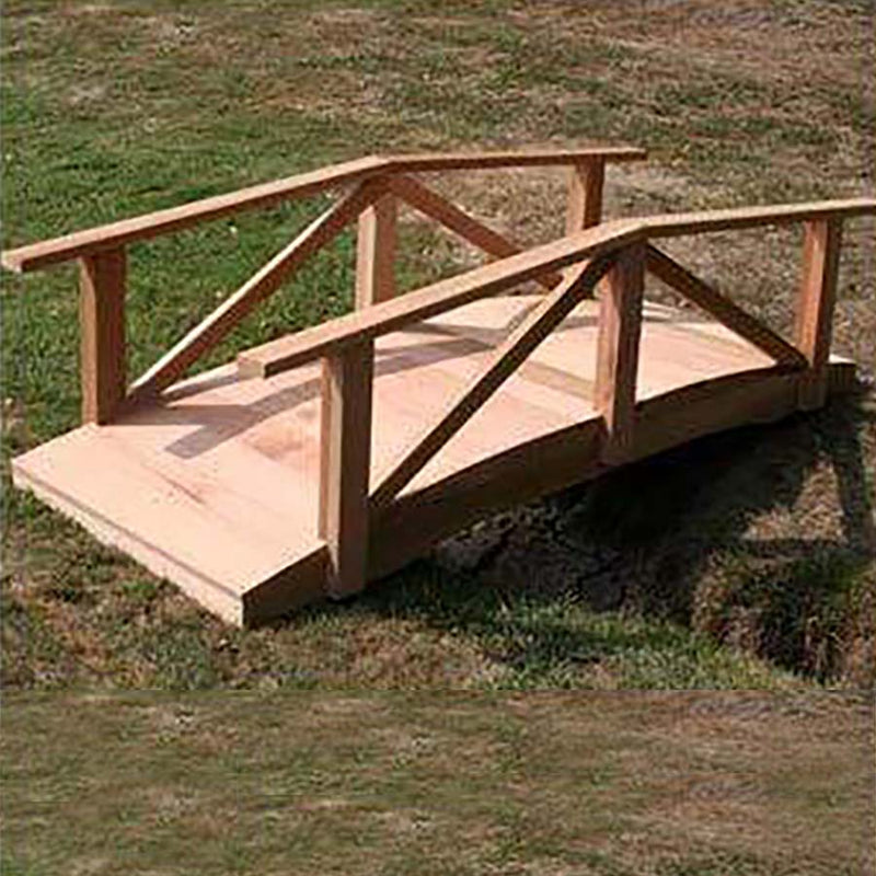 Creekvine Designs 4' Cedar Pearl River Garden Bridge-Rustic Furniture Marketplace