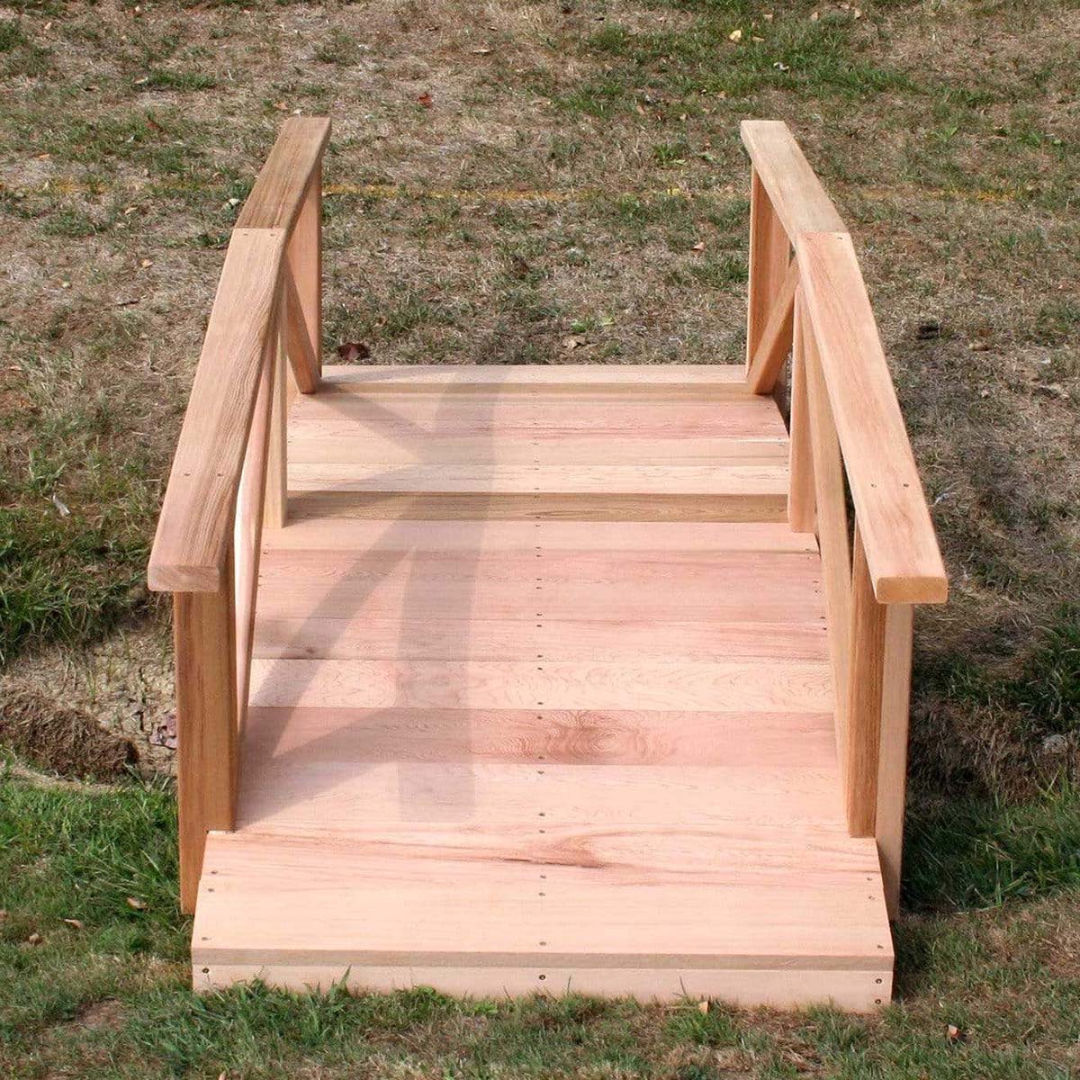 Creekvine Designs 4' Cedar Pearl River Garden Bridge-Rustic Furniture Marketplace