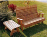 Creekvine Designs 4' Cedar Royal Country Hearts Garden Bench-Rustic Furniture Marketplace