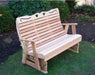 Creekvine Designs 4' Cedar Royal Country Hearts Rocking Glider-Rustic Furniture Marketplace