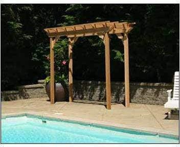 Creekvine Designs 4 feet Red Cedar Courtyard Pergola-Rustic Furniture Marketplace