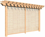Creekvine Designs 4' Red Cedar Monterrey Pergola with Lattice-Rustic Furniture Marketplace