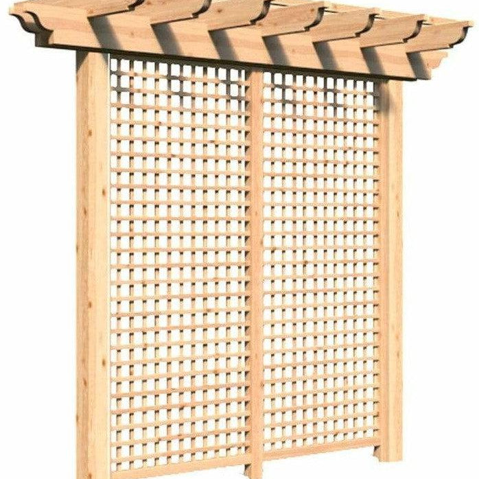 Creekvine Designs 4' Red Cedar Monterrey Pergola with Lattice-Rustic Furniture Marketplace
