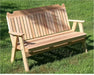 Creekvine Designs 4' Red Cedar Straight Back English Garden Bench-Rustic Furniture Marketplace
