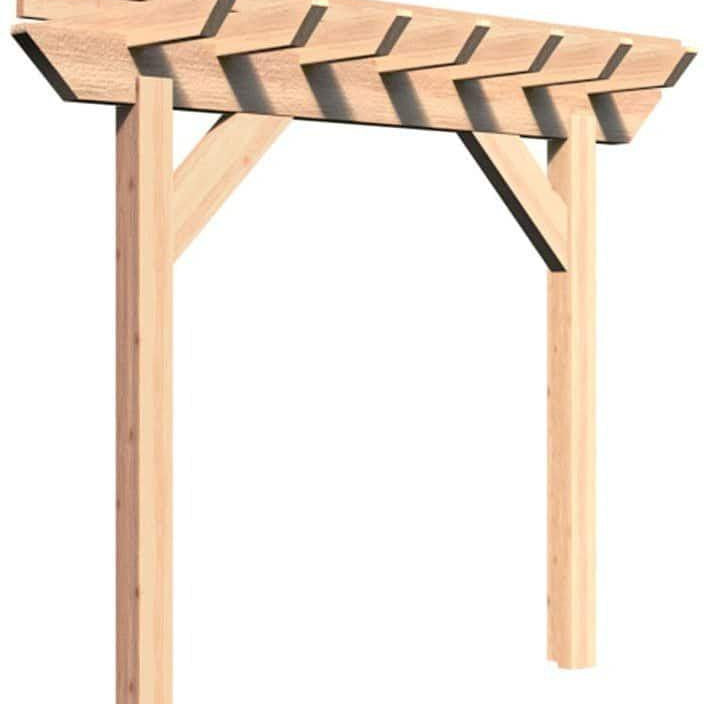 Creekvine Designs 4' Rough Cut Cedar Monterrey Pergola-Rustic Furniture Marketplace