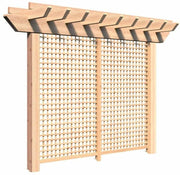 Creekvine Designs 4' Rough Cut Cedar Monterrey Pergola with Lattice-Rustic Furniture Marketplace